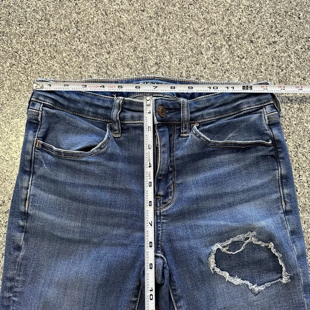 American Eagle Jeans Womens 6 28x28 Mid Rise Jegging Stretch Distressed